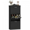 HOMCOM Armoire a chaussures avec tiroirs rabattables et etagere reglable