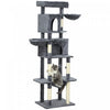 69\" Cat Tree with 2 Condos for Indoor Cats, Dark Grey