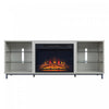 Foyer electrique moderne Brighton 2 pieces en noir et beige