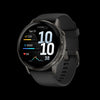Montre intelligente multisport Garmin Venu 4 45 mm Slate - Moniteur de performance, estimation de l'age de fitness, navigation etape par etape, technologie SatIQ, controle vocal