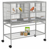 Grande Cage A Oiseaux En Metal A Double Roulement