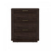 Table de nuit moderne Evelyn 20\" en brun (3 tiroirs)
