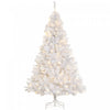 Homcom Arbre De Noel Artificiel Pre-eclaire De 6 Pieds Avec 250 Lumieres Led Blanches Chaudes Et 1000 Embouts