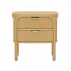 Table de nuit contemporaine Park 24\" en bois naturel (2 tiroirs)