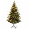 Homcom Arbre De Noel Artificiel De 5 Pieds Avec Lumieres Led, Arbre De Noel