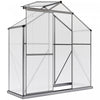 Outsunny Serre de plain-pied en aluminium et polycarbonate de 6x2,5pi, gris