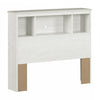 Tête de lit bibliothèque Summer Breeze avec rangement - pin blanc