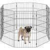 Parc a Chiens en Metal Extensible et Pliable pour Chiens de Petite et Moyenne Taille