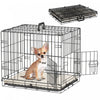 Cage pour chien 60 cm, kennel pliable en metal avec 2 portes, coussin