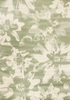 Carpette Ellis verte et crème à motif floral - 7 pi 10 po x 10 pi 6 po
