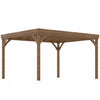 Outsunny 10' X 12' Gazebo Pergola En Bois Pour Plantes Grimpantes, Marron