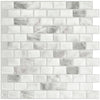 Dosseret Smart Tiles peler et coller 10 x 10, 4 feuilles - Ravenna Bianco