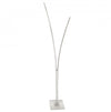 Lampe à pied Vincent de Dainolite en silicone blanc qui diffuse la lumière, avec fini blanc mat et ampoule de 34 W