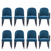 Ensemble moderne de 8 chaises de salle a manger Hillman en bleu