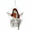 HOMCOM Decoration d'Halloween animee fillette effrayante sur balancoire