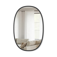 Miroir mural ovale Hub de Umbra de 24 po x 36 po - noir