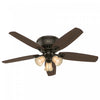 Ventilateur de plafond à profil bas du constructeur avec luminaire - Bronze