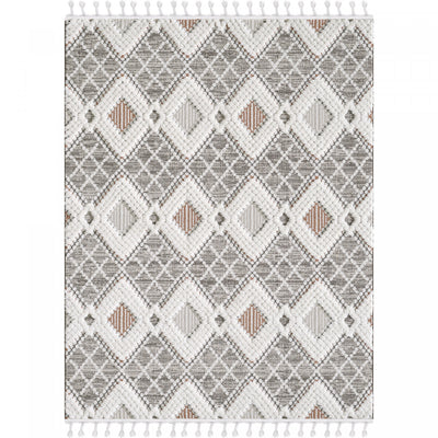 Quinto Twinkle Orange Shag Area Rug - 5'7" x 7'3"|Carpette à poil long Quinto Twinkle orange - 5 pi 7 po x 7 pi 3 po