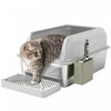 Bac A Litiere Pour Chat En Acier Inoxydable Avec Pelle