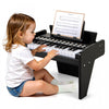 Costway Piano Numerique 25 Touches avec Pupitre, Mode Enseignement, Touches Retroeclairees et Vitesse Reglable - Noir