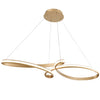 Luminaire suspendu horizontal Nola de Dainolite en silicone blanc qui diffuse la lumière, avec fini laiton vieilli et ampoule à DEL de 50 W
