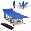 Lit De Camping Pliant Outsunny, Lit De Couchage Portable Pour Les Voyages, Bleu Marine