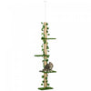 Pawhut Arbre A Chat A 4 Niveaux Du Sol Au Plafond, Hauteur 79,5 A 95,3\" Reglable, Grande Tour Pour Chat Antiderapant, Centre D'activites Multicouche Hautement Simulant Avec Perchoirs, Griffoir - Vert