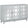 HOMCOM Buffet a miroir Buffet de cuisine avec 2 placards, gris
