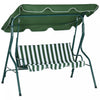 Outsunny Balancoire De Patio A 3 Places, Balancoire Avec Auvent Reglable