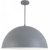 Grand luminaire suspendu Ofelia de Dainolite avec fini gris et 1 ampoule