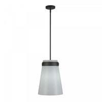 Suspension A 1 lampe Dahlia De 12 po, Noire