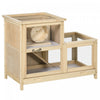 Pawhut Cage A Hamster En Bois, Huche Pour Souris Et Rongeurs, Maison D'exercice A 2 Niveaux, Avec Plateau Coulissant, Echelle, Scie, Roue De Course, Toits Ouvrables, 30.75\" X 16.25\" X 23.5\"