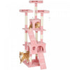 Arbre a Chat Multi-Niveaux 173 cm, Centre d'Activites pour Chats, Rose