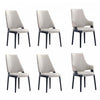 Ensemble de 6 chaises de salle a manger Kara Modern en gris clair