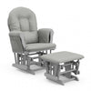 Storkcraft Hoop Fauteuil bercant et pouf - Gris galet avec gris clair
