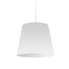 Luminaire suspendu moyen de Dainolite avec très grand abat-jour cylindrique blanc et 1 ampoule
