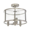 Salerno Plafonnier semi-encastre a 3 lumieres, Onyx, 13 po de diametre