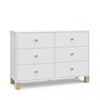 Storkcraft California 6 Commode a tiroirs - Blanc avec bois clair
