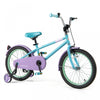 Costway 18\" Velo Pour Enfants Avec Guidon De Selle Reglable Roues D'entrainement Amovibles Frein A Main Bleu