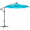 Outsunny Parasol Deporte Exterieur De 10pi Avec Eclairage Solaire Turquoise
