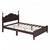 Jessie Lit a plateforme de style retro avec support a lattes en bois, taille double, noyer