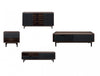 Ensemble de salon Duane style milieu du siecle moderne 4 pieces en noir