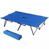 Outsunny Lit De Camping Pliant Pour Deux Personnes De 76 Po Avec Sac De Transport, Bleu