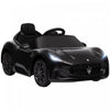 Qaba Voiture Electrique 12v Pour Enfant, Maserati Gran Turismo Sous Licence, Voiture Pour Enfants Alimentee Par Batterie Avec Telecommande, Lumieres Led, Musique, Klaxon, Mp3, Noir