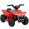 Qaba Vtt Pour Enfants, Vehicule Electrique Alimente Par Batterie 6 V Avec Vitesse Maximale De 1,6 Mph, Phares, Musique, Interrupteur Marche Avant/arriere, Jouet A 4 Roues Pour 18 A 36 Mois, Rouge
