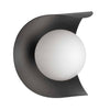 Applique murale Crescent de Dainolite avec fini noir mat et 1 ampoule