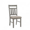 Chaise de salle à manger Turino en tissu gris vieilli - ensemble de 2