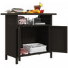 Outsunny Meuble de Rangement en Rotin, Buffet Exterieur, Marron Fonce