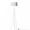 Lampe à pied élégante blanche de 66 po à pattes croisées avec abat-jour en tissu