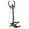 Mini Stepper Avec Guidon, Extenseurs, Compteur Electronique Et Tapis Antiderapant Noir Et Vert